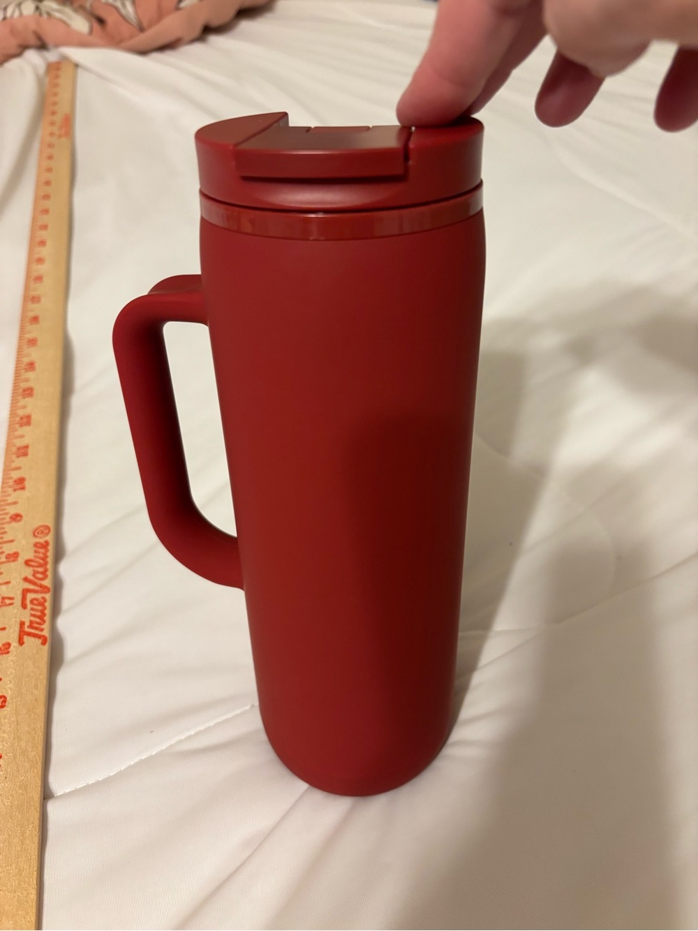Starbucks Red 32 oz Insulated Tumbler Travel Mug Handle Flip Lid